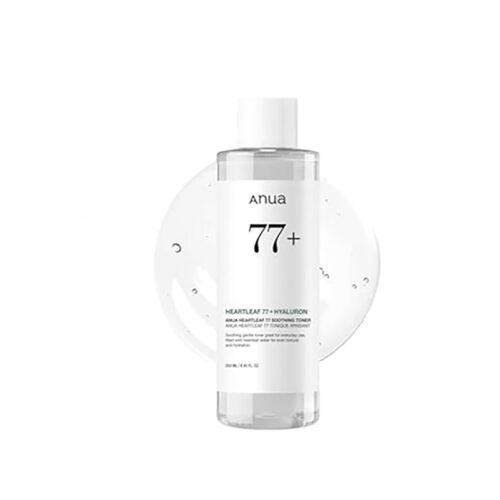 Anua Heartleaf 77 Soothing Toner, Feuchtigkeitsspendender & beruhigender Gesichtstoner für Glass Skin, Hyaluronsäure, Leichte Hydration für empfindliche Haut, Korean Skin Care, 8.45 fl.oz