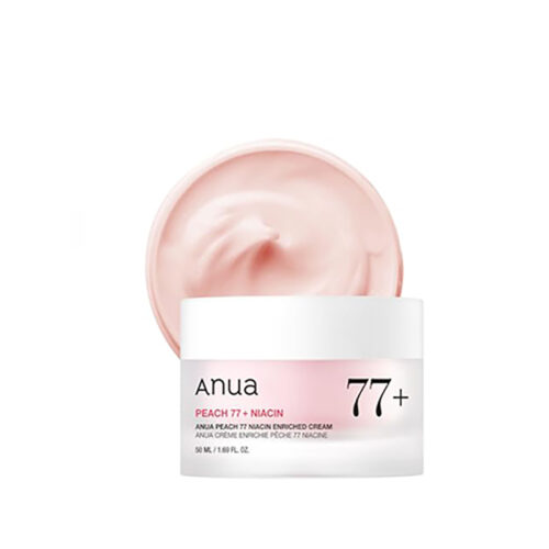 Anua Peach Niacinamid Creme, Gesichtscreme für trockene Haut mit Vitamin B12, Kollagen, Ceramiden und Panthenol, Feuchtigkeitspflege für Glass Skin Effekt, Korean Skincare, 50 ml