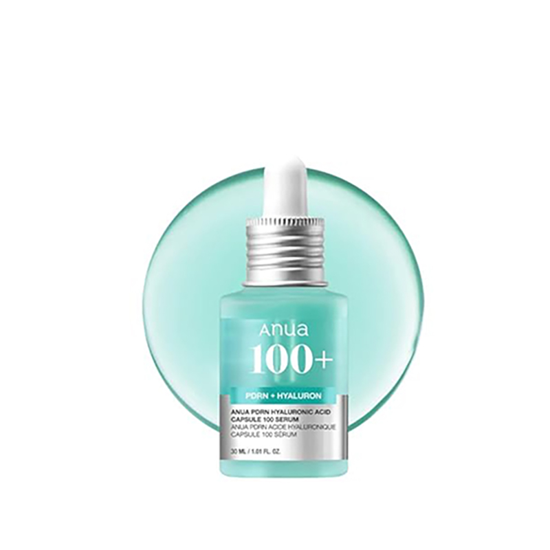 Anua PDRN Hyaluronic Acid Capsule 100 Serum, Strahlendes Gesichtsserum, Lachs-DNA, Hyaluronsäure, Hydration, aufpolsternder Feuchtigkeitseffekt, Leicht, Glass Skin, Korean Skincare, 30ml