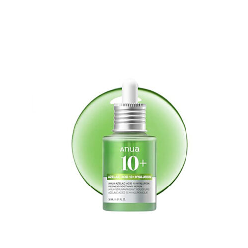 Anua Azelaic Acid 10 Hyaluron Redness Soothing Serum, Gesichtsserum für unreine & empfindliche Haut, Leichte & hydratisierende Hautpflege bei Unreinheiten, Hyaluronserum, Korean Skincare, 30ml